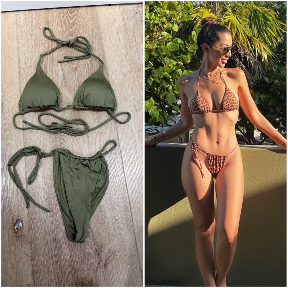 Monica Hansen Beachwear Olive Green Bikini Set